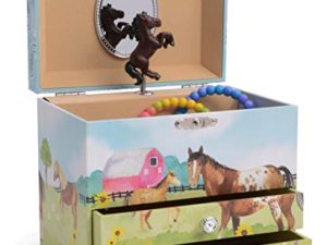 Jewelkeeper Musical Jewelry Box with 2 Pullout Drawers