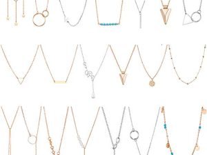 TAMHOO 20 PCS Multiple DIY Layered Choker Necklace for Women with Sexy Coin Moon Star Multilayer Choker Chain Y Necklaces Set Adjustable Gold Silver Bar Pendant Y Necklace for Teens Girls Women