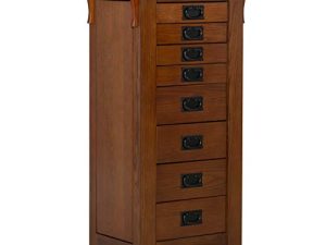 Powell Oak Kat Jewelry Armoire