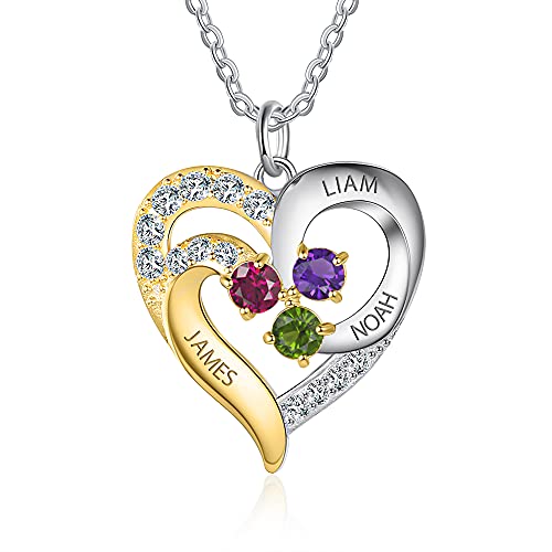 Small minimalist 0.7-0.9 inch 18k gold plated silver pendant necklace with birthstones mothers jewelry personalized custom necklace name jewelry birthstone pendant mothers necklace Small minimalist 0.7-0.9 inch 18k gold plated silver pendant necklace with birthstones mothers jewelry personalized custom necklace name jewelry birthstone pendant mothers necklace