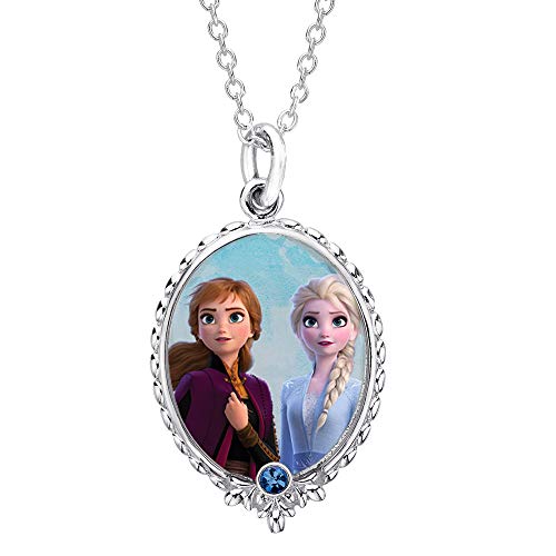 Disney Womens Frozen II Necklace - Silver Plated Frozen Necklace with Snowflake or Elsa and Anna Pendant Jewelry - Frozen Jewelry Disney Womens Frozen II Necklace - Silver Plated Frozen Necklace with Snowflake or Elsa and Anna Pendant Jewelry - Frozen Jewelry