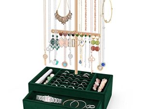 Keeswin Jewelry Organizer with Drawer Storage Box
