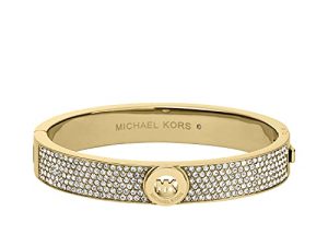 Michael Kors Women's Stainless Steel Bangle Bracelet with Crystal Accents