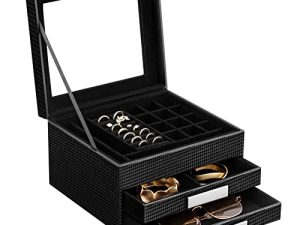 Oyydecor Jewelry Box with Glass Lid