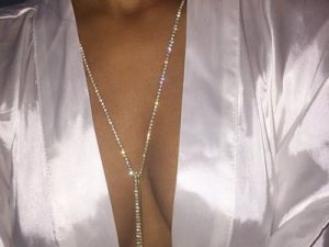 Kercisbeauty Multi Row Boho Tennis Chain Rhinestones Choker Long Chain Necklace for Women and Girls Jewelry (Silver)…