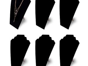 12.5" Black Velvet Jewelry Easel Display Stand Tower Rack for Home Bedroom (6)
