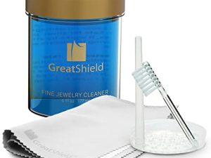 GreatShield Fine Jewelry Cleaner Solution Kit with Cleaning Brush