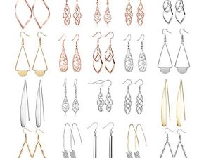 10/20/26 Pairs Wholesale Earrings Dangling for women Fashion - Teens Girls Womens Dangle Earrings Set with Silver and gold Tone