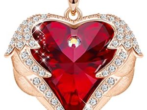 CDE Angel Wing Love Heart Necklaces for Women
