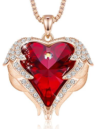 CDE Angel Wing Love Heart Necklaces for Women CDE Angel Wing Love Heart Necklaces for Women