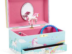 Jewelkeeper Girl's Musical Jewelry Storage Box with Pullout Drawer