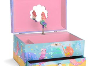 Jewelkeeper Girl's Mermaid Musical Jewelry Storage Box Pullout Drawer