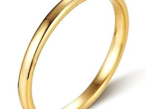 2MM Tungsten Carbide Stackable Ring Plain Wedding Band
