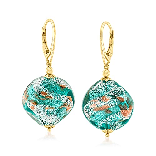 Ross-Simons Italian Multicolored Murano Glass Bead Drop Earrings in 18kt Gold Over Sterling Ross-Simons Italian Multicolored Murano Glass Bead Drop Earrings in 18kt Gold Over Sterling