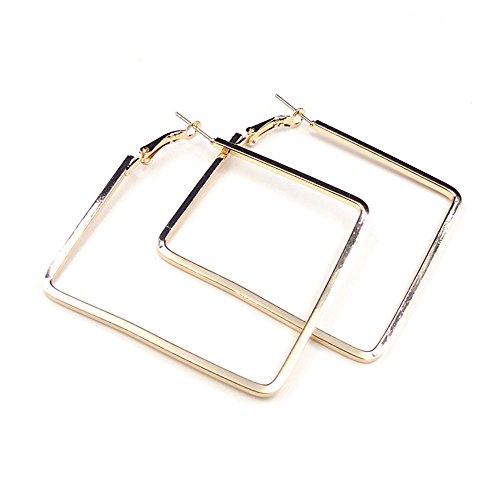 Yukhins Stainless Steel Simple Geometric Big Hoop Earring For Women Girls… Yukhins Stainless Steel Simple Geometric Big Hoop Earring For Women Girls…