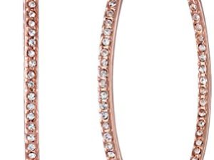 Betsey Johnson Medium Crystal Bow Hoop Earrings