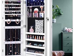 Nicetree 8 LEDs Mirror Jewelry Cabinet