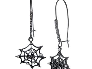 Betsey Johnson Spider Web Dangle Earrings