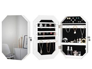 Bonnlo Modern Diamond-Shaped Jewelry Armoire