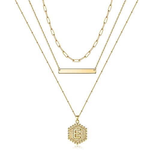 Gold Layered Initial Necklaces for Women Gold Layered Initial Necklaces for Women