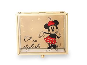Disney Minnie Mouse Jewelry Box - Oh So Stylish Glass Minnie Jewelry Case Jewelry Organizer Box