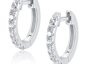 Jewlpire 925 Sterling Silver Post 14K Real Gold Plated Small Hoop Earrings for Women Girls