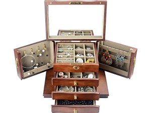 Hardwood Large Wooden Jewelry Box for Women