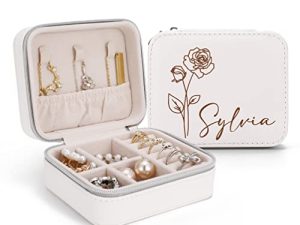 Bridesmaid Proposal Gifts Custom Leather Jewelry Box