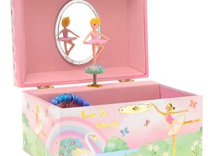 Jewelkeeper Girl's Musical Jewelry Storage Box with Spinning Ballerina