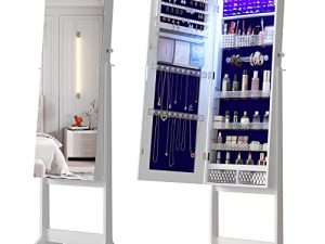 Gurexl 60''H Jewelry Armoire 8 LEDS