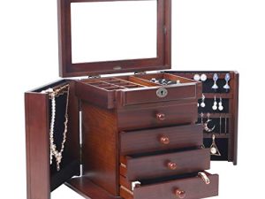 Caffny Large Wooden Women Jewelry Box