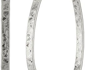 Lucky Brand Womens Textured Medium Oblong Hoops