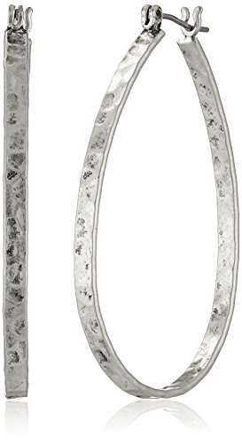 Lucky Brand Womens Textured Medium Oblong Hoops Lucky Brand Womens Textured Medium Oblong Hoops