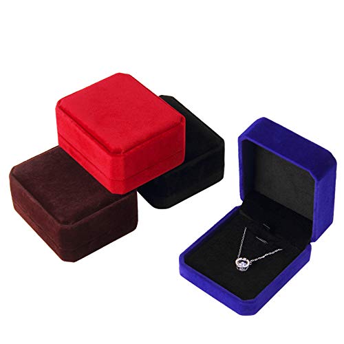 Lamoutor 4Pcs Velvet Necklace Pendant Gift Box Jewelry Gift Box Lamoutor 4Pcs Velvet Necklace Pendant Gift Box Jewelry Gift Box