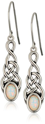 Amazon Collection Sterling Silver Created or Genuine Gemstone Celtic Knot Linear Drop Earrings Amazon Collection Sterling Silver Created or Genuine Gemstone Celtic Knot Linear Drop Earrings
