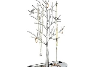 Branch Jewelry Rack with metal tray