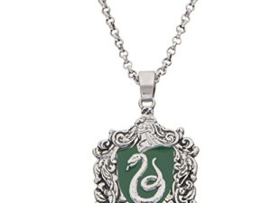 Harry Potter Women's and Girls Jewelry Silver Plated House Crest Pendant