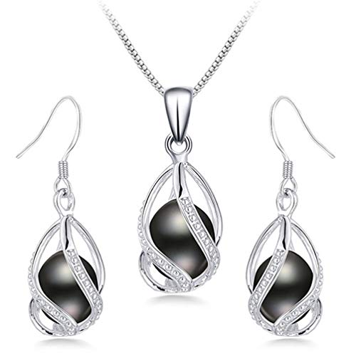 HENGSHENG 100% Natural Freshwater Pearl Jewelry Sets for Women Fashion 925 Sterling Silver Earrings&Pendant Wedding Jewelry HENGSHENG 100% Natural Freshwater Pearl Jewelry Sets for Women Fashion 925 Sterling Silver Earrings&Pendant Wedding Jewelry
