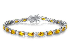 FANCIME Birthstone Bracelets Sterling Silver Tennis Bracelets Charm Fine Jewelry for Women Girls 7"…