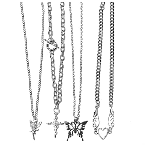 Butterfly Fairy Rose Heart Y2k Jewelry Boho Punk Emo Jewelry for Women Girls Egirls Butterfly Fairy Rose Heart Y2k Jewelry Boho Punk Emo Jewelry for Women Girls Egirls