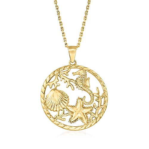 Ross-Simons Sterling Sea Life Pendant Necklace Ross-Simons Sterling Sea Life Pendant Necklace