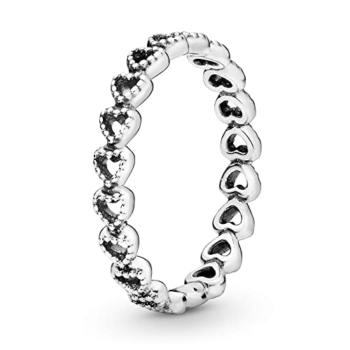 Pandora Jewelry Band of Hearts Sterling Silver Ring Pandora Jewelry Band of Hearts Sterling Silver Ring