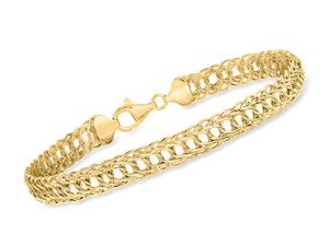 Ross-Simons 14kt Yellow Gold Double-Oval Link Bracelet