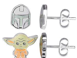 Disney Star Wars Silver and Gold Plated Stud Earring Set