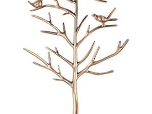 INVIKTUS Silver Birds Tree Jewelry Stand Display Earring Necklace Holder Organizer Rack Tower