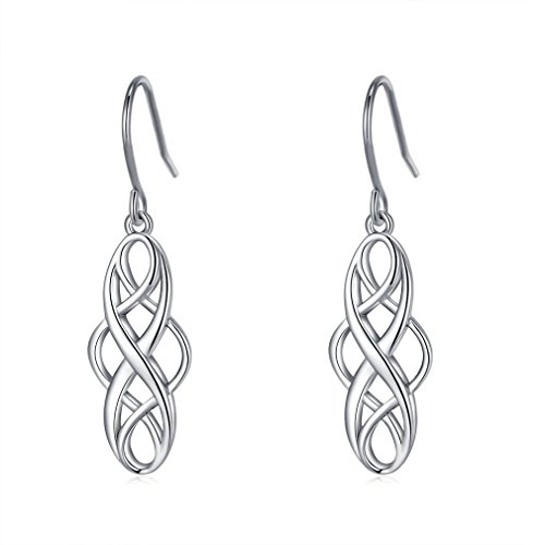 LAIMALA 925 Silver Earrings Celtic Knot Dangle Earrings Necklace Good Luck Polished Irish Jewelry Sets for Women Girls Christmas Gifts for women LAIMALA 925 Silver Earrings Celtic Knot Dangle Earrings Necklace Good Luck Polished Irish Jewelry Sets for Women Girls Christmas Gifts for women