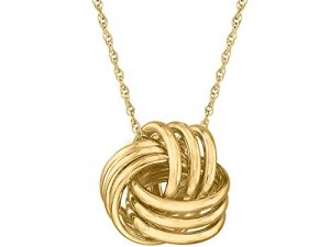 Ross-Simons 14kt Yellow Gold Love Knot Pendant Necklace