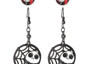 Disney Womens The Nightmare Before Christmas Earrings Set - Jack Skellington Dangling Earrings and Stud Earrings - Disney Jewelry for Women