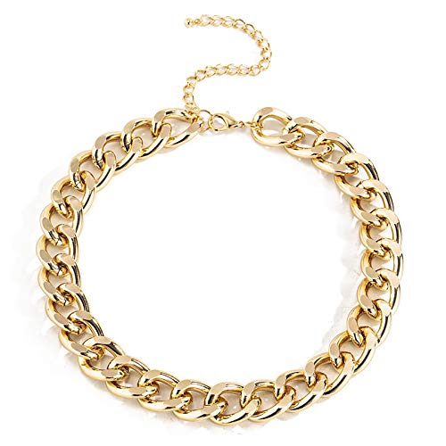 Ingemark Cuban Chunky Link Chain Choker Unisex Punk Style Thick Wide Necklace Jewelry Ingemark Cuban Chunky Link Chain Choker Unisex Punk Style Thick Wide Necklace Jewelry