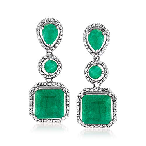 Ross-Simons Pair of Gemstone Drop Earrings in Sterling Silver Ross-Simons Pair of Gemstone Drop Earrings in Sterling Silver
